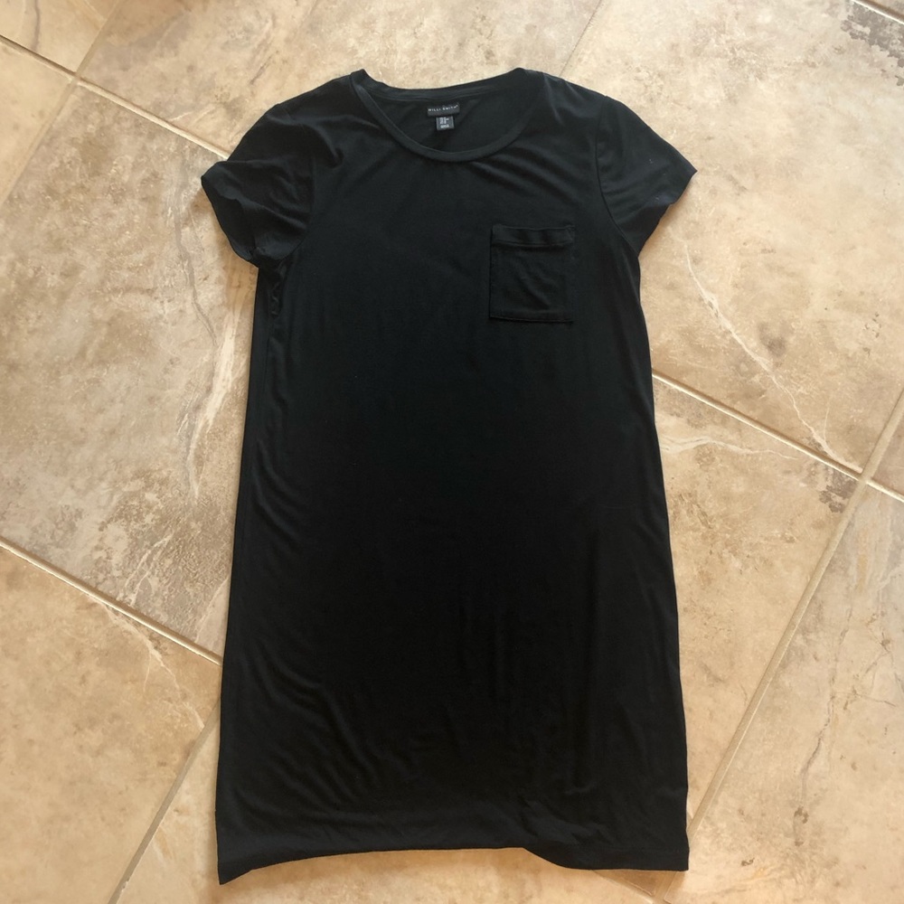 🟣Willi Smith Black Slim Fit Tee Shirt Dress